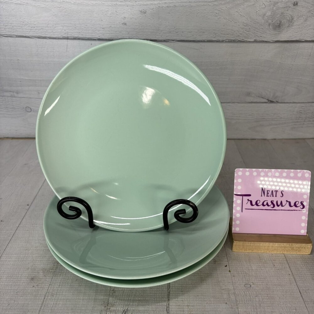 Project 62 Target AVESTA Light Green Stoneware Smooth Coupe Dinner Plates Set 3